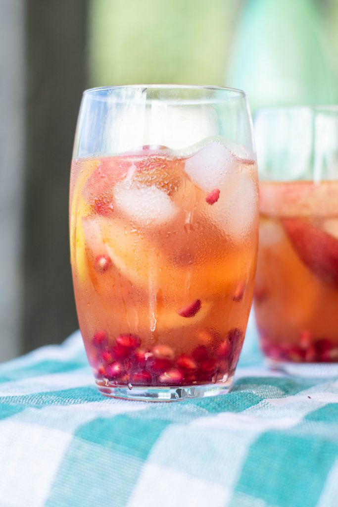 a glass of refreshing summer drink with bourbon