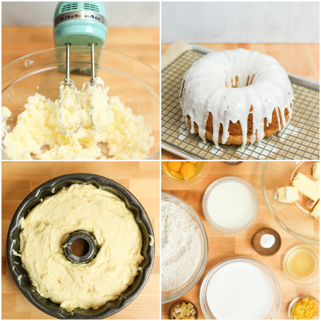 collage of how to make a cake