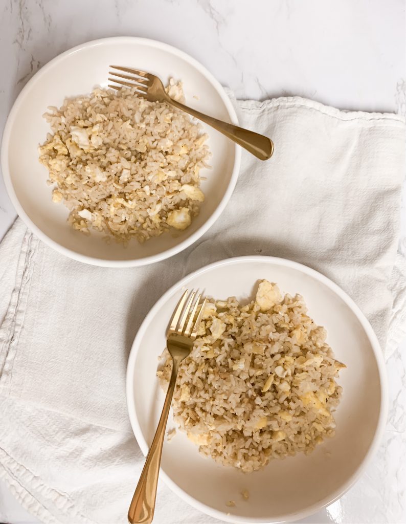 two bowls of Easy to make fried rice