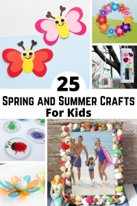collage of Spring Crafts for Kids