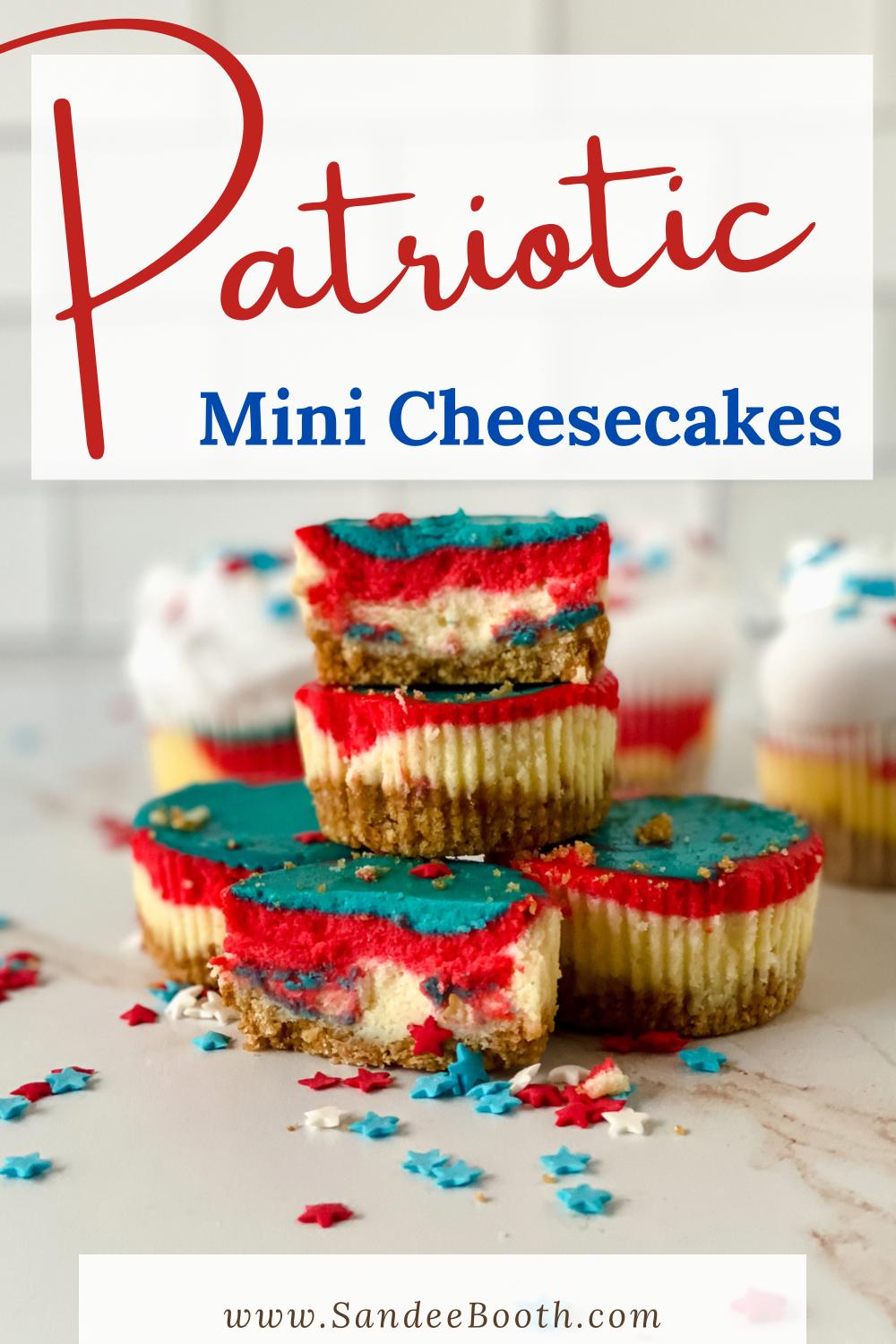 cupcake and patriotic mini cheesecakes text 
