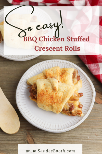 Bbq chicken stuffed crescent rolls- an easy and delicious dinner!