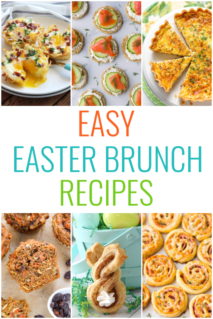 collage of easter brunch recipes