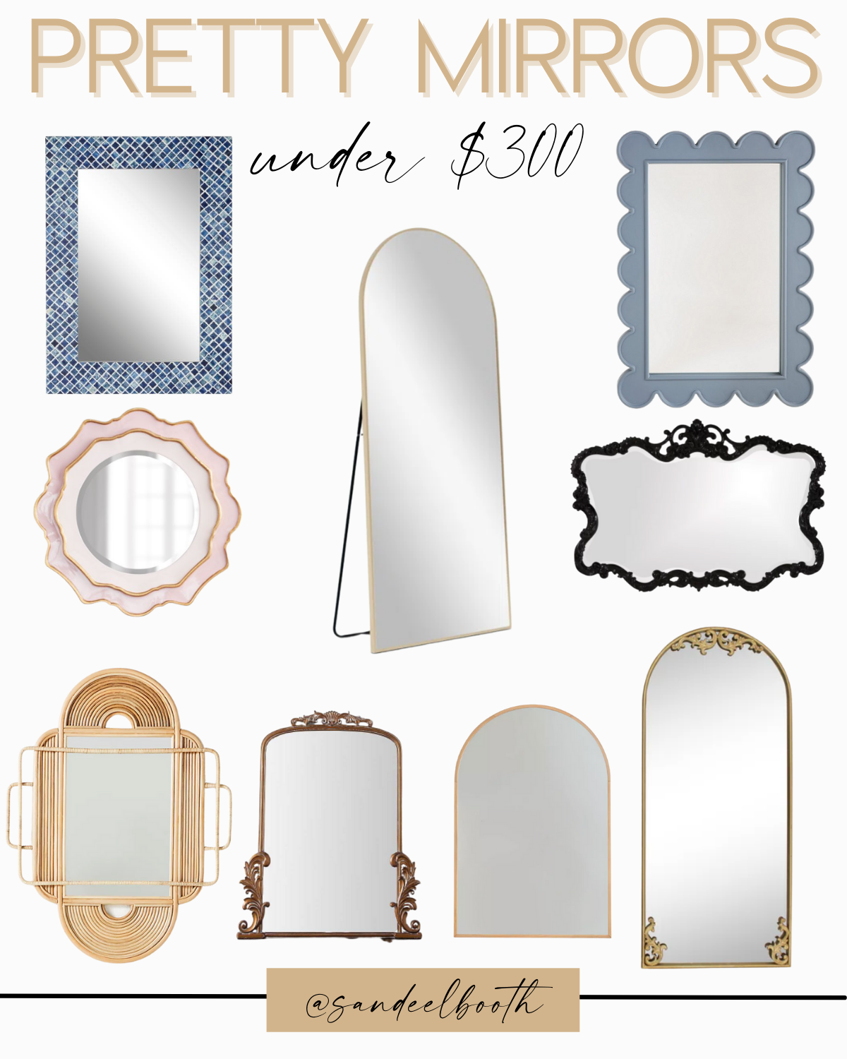collage of pretty mirror
