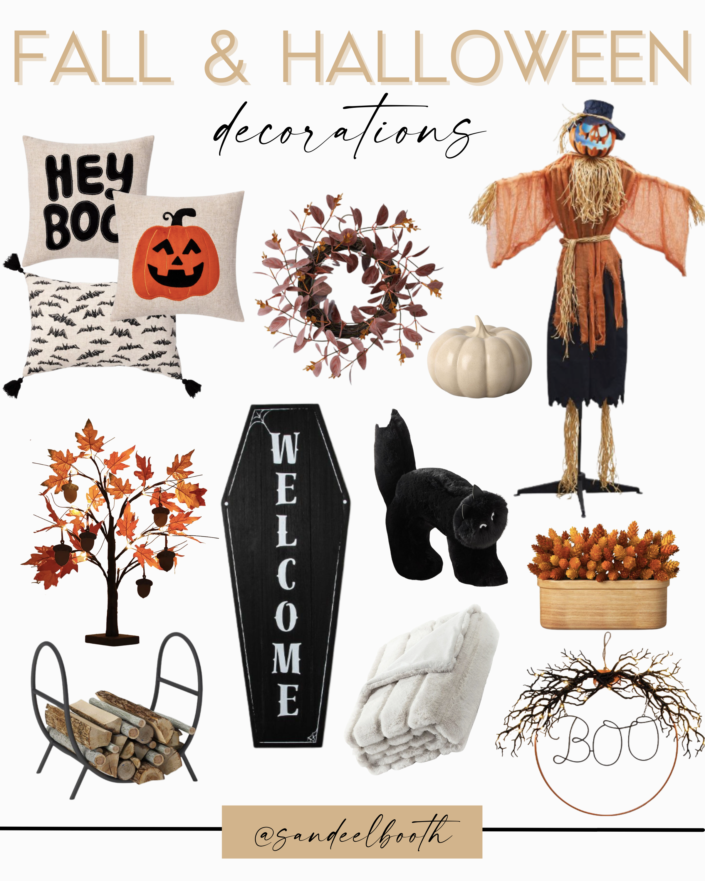 collage of Adorable Fall & Halloween Decor