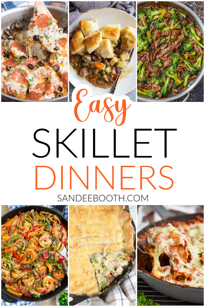 Easy Skillet Dinners - 20 Recipes - Sandee Booth