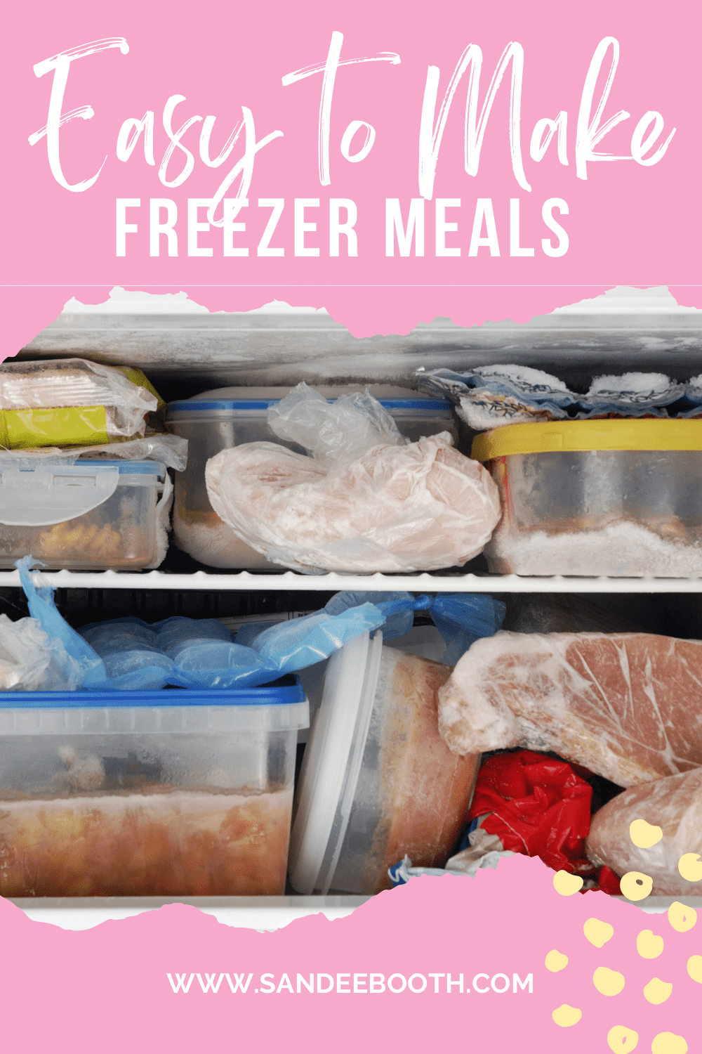 Easy Freezer Meals - Sandee Booth