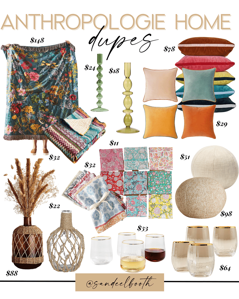 Anthropologie Home Decor Dupes Under 100 Sandee Booth