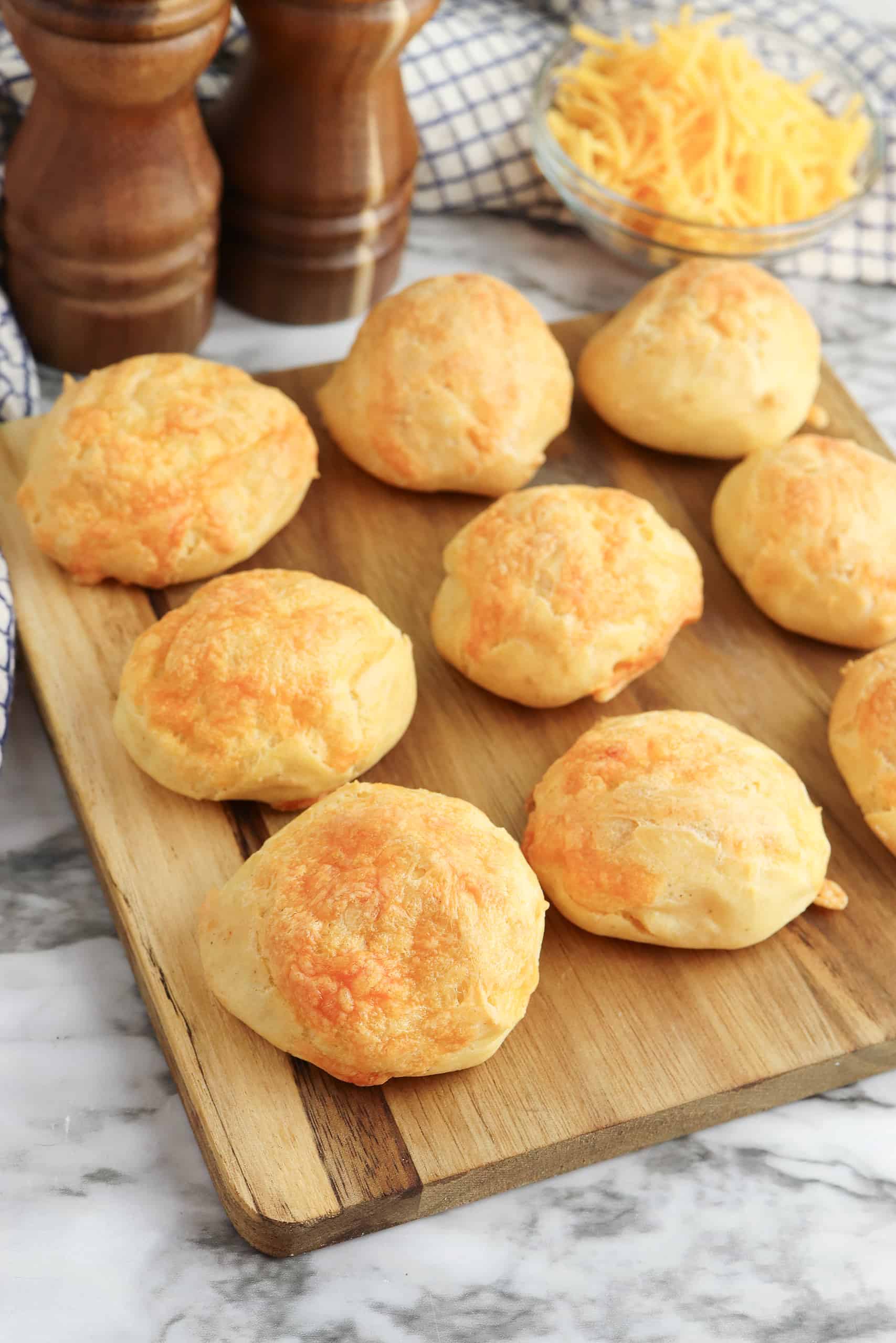 Homemade Sharp Cheddar Cheese Puffs (Gougères)